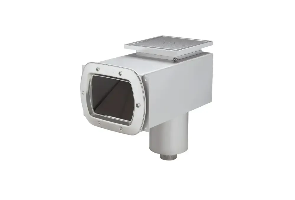 Industriell sensorbostad i rostfritt syrafast stål med silvermetallic design